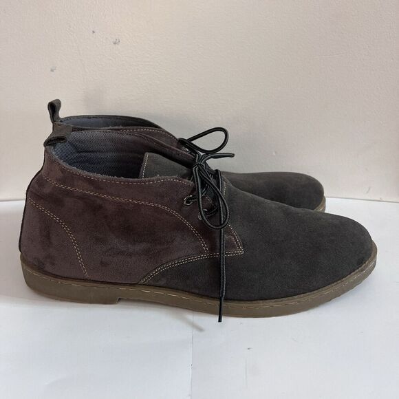 Atlas For Men Gray Suede Leather Chukka Ankle Boots EU 46 US 12 Classic Preppy main image 12